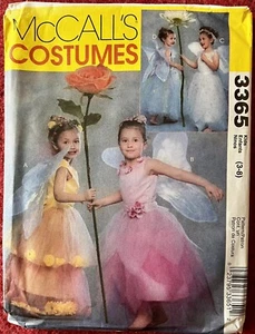 McCalls Sewing Pattern 3365 Girls Flower Fairy Costumes Size 3-8 - Picture 1 of 3