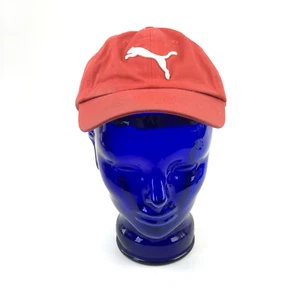Puma Basecap | Rot | Baumwolle | Besticktes Logo | Verstellbar | Vintage Look - Picture 1 of 6