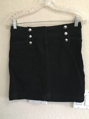 Hermosa falda de pana negra White House Black Market Feel talla 0 Foto 1 de 4