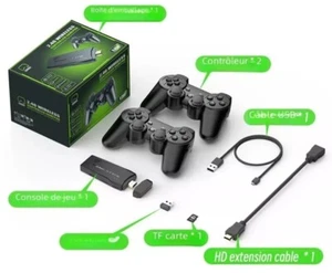 Console de jeu vidéo Retro 64Go HDMI 4K 13000 Jeux, 2 Manettes sans fil Arcade - Picture 1 of 10