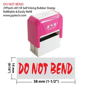 Do Not Bend -Self Inking Rubber Stamp - JYP 4911R-28 (RED INK) - Picture 1 of 1