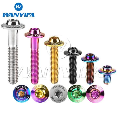 Wanyifa Titanium Bolt M5/M6x10 12 15 20 25 30 35mm Butterfly Torx Head Ti Screw