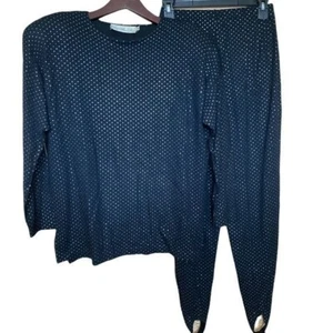 Conjunto Vintage Años 80 90 Plata Estrás Embellecido Mujer Talla Mediana - Imagen 1 de 14