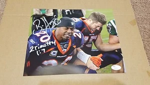 FOTO FIRMADA BRIAN DAWKINS DENVER BRONCOS 8X10 CON CERTIFICADO DE AUTENTICIDAD JSA #3 - Imagen 1 de 3
