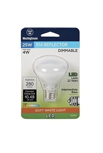 4515400 25watt Equivalent R14 Flood Dimmable Soft White Led Light Bulb With Inte - Picture 1 of 4