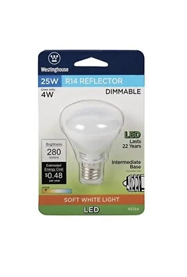 4515400 25watt Equivalent R14 Flood Dimmable Soft White Led Light Bulb With Inte - Image 1 of 4