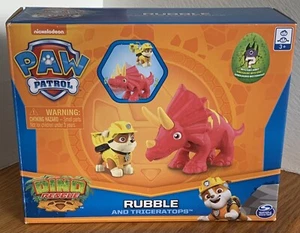 Paw Patrol Dino Rescue Rubble & Triceratops mit Mystery Egg Spin Master Rarität Neu - Bild 1 von 6