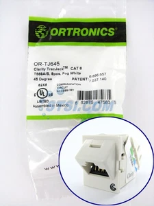 Jack en ángulo Ortronics OR-TJ645 Clarity TracJack Cat6, blanco niebla ~STSI - Imagen 1 de 3
