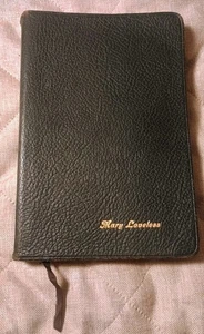 1941 Church Hymnal Seventh Day Adventist Levant Morocco Leather Silk Sewed Black - Bild 1 von 22