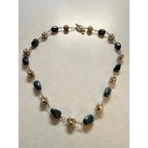 Collana RLM Studio Robert Lee Morris grandi perle sterling ed ematite 20" - Foto 1 di 5