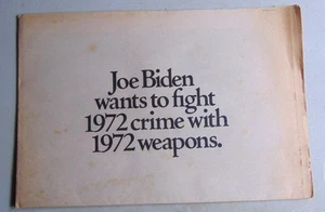 Joe Biden 1972 Delaware Senate newspaper brochure campaign political - Picture 1 of 9