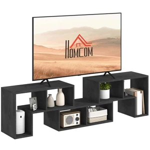 HOMCOM TV Unit for TVs up to 75 Inches, Free Combination TV Stand, Black - Picture 1 of 11