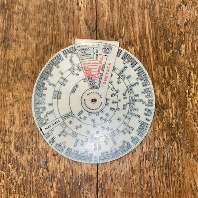 VINTAGE BEST'S SHETACK ENGINEERS DTC CHART 2nd EDITION 1938 DRILL & TAP GAUGE - Image 1 of 4