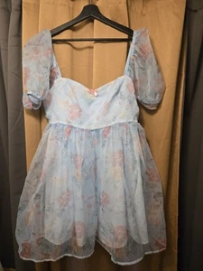 DOLLS KILL X HOLLY HOBBIE XXL Das süßeste Geschenk Blumen Babydoll Kleid - Bild 1 von 6