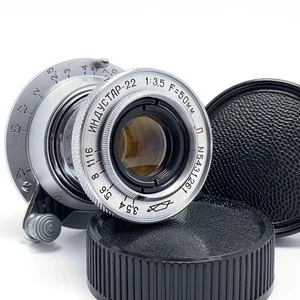 ✅ Soviet Industar-22 f3.5/50mm M39 Lens (Red "P" Version) – KMZ s/n 5431261 - Picture 1 of 17