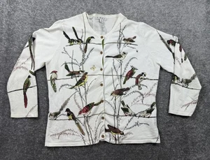 Women’s Vintage Cabi Sweater Size Medium Hummingbirds - Picture 1 of 9