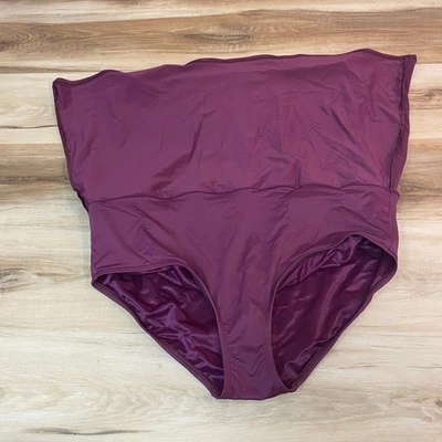 Falda de baño Lands End para mujer talla 18 borgoña incorporada panty Foto 1 de 4