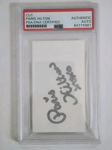 Paris Hilton Hand Signed Cut PSA Authenticated Actress Auto - Bild 1 von 2