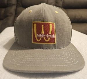 Vintage Dogpile "Whitetrash" Snapback Hat Upside Down Mcdonald's Logo NWT USA - Picture 1 of 18