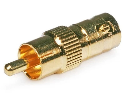 Adaptador Monoprice BNC hembra a RCA macho - chapado en oro | transferencia de señales de 75 ohmios Foto 1 de 2