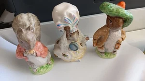 Beatrix Potter 1989 Royal Albert Lot 3 Lady Mouse Benjamin Bunny Timmy Figuren - Bild 1 von 6