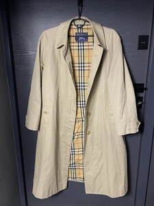 Chaqueta gabardina vintage rara Burberrys beige larga a cuadros Nova talla s - Imagen 1 de 12