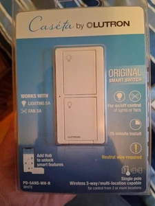 Careta By Lutron Original Smart Switch Single Pole Wireless 3 Way/multi-location - Picture 1 of 2