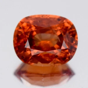 💎 1,20ct 6,7x5,5mm Kissen Natürlicher Orange Spinell - Burma Edelstein - Bild 1 von 4