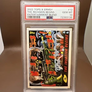 2022 Topps X Ermsy Mars Attacks 12 Invasion Begins PSA 10 Pop 1 - Picture 1 of 2