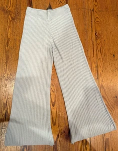 Pantalone in maglia Fendi, gamba larga, grigio chiaro, taglia xs-s, look oversize - Foto 1 di 3