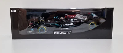 MINICHAMPS 1:18 MODELLINO AUTO DIE CAST F1 MERCEDES LEWIS HAMILTON GP QATAR 2021 - Immagine 1 di 4