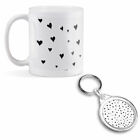 Mug & Round Keyring Set - Pretty Little Love Hearts Valentines Day  #46202