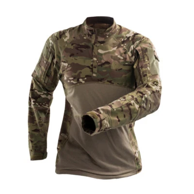 Tactical Combat Shirt Perspiration T-Shirt Long Sleeve Tops Paintball Military - Image 1 of 4