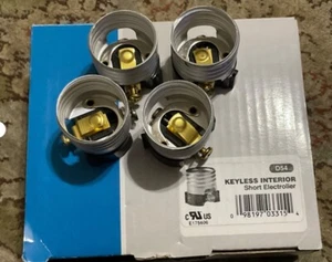 ADL D54 Keyless Light Socket Lamp Holder Core Short Electrolier Medium 4 Ct. - Picture 1 of 3
