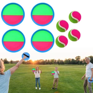 4PCS Klettballspiel Wurfspiel Ballfangspiel Strandspiel Gartenspielzeug Kinder - Bild 1 von 10