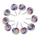 10 Pcs Lollipop Interessant Candy Verschönerung Ton Lollipop Für Kleinkind