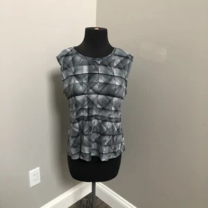 Athleta gray abstract tank top open back White Size XS - Picture 1 of 7