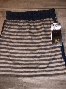 La Miniatura Kids Girl’s Skirt Size 4 Elastic Waist Brown & Gray Stripe NWT - Picture 1 of 8