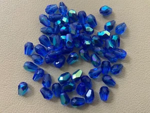 Faceted Pear Drop Beads 7x5mm - Picture 1 of 22