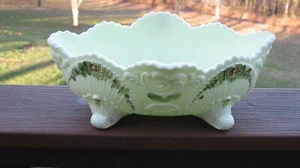 Northwood Geneva Custard Glass Decorated Banna Boat !!! - Picture 1 of 4