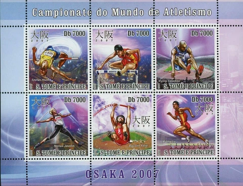 Osaka Athletics Championship Stamp Stefal Hol Liu Xiang S/S MNH #3087-3092 Cover