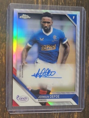 2021-22 Topps Chrome SPFL Jermain Defoe Refractor Auto Rangers - Image 1 of 2