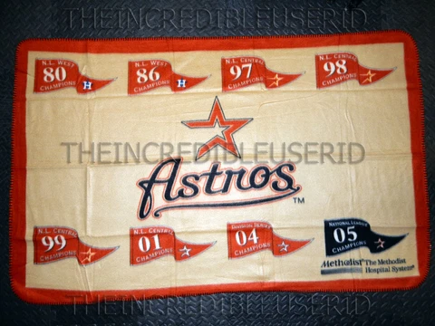 Houston Astros 50th Anniversary Fleece Blanket 2012 MLB Banner RARE BASEBALL WOW Cover