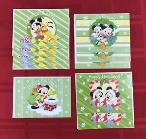 Tarjetas de Navidad Disney Mickey Mouse/Minnie Mouse - 10 tarjetas y sobres - Nuevo de Lote Antiguo - Imagen 1 de 7