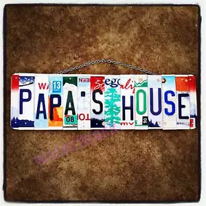 "PAP'S HOUSE " LICENSE PLATE COLLAGE HOME QUOTE PUBLICITY PHOTO - Picture 1 of 6