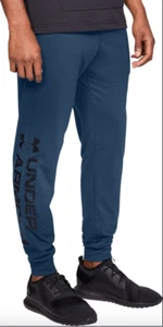 Under Armour Sportstyle Graphic Mens Joggers Blue Training Pants Navy Sweatpants - Picture 1 of 4