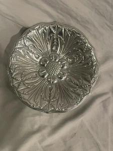 RWP Pewter Wilton Company 7.50"in Vintage Sunflower nut/candy dish. Bowl - Picture 1 of 5