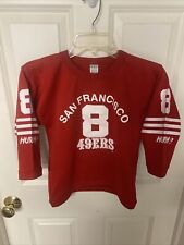 Vintage 90s HUTCH San Francisco 49ers #8 Steve Young Kids Tshirt Size Medium
