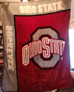 Northwest NCAA Ohio State Buckeyes Throw Blanket 62" x 52" - Picture 1 of 6