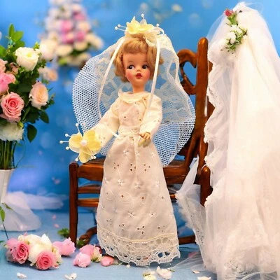 Tammy Doll BS-12 #1 Blonde Bride Wedding Original Shoes Handmade Dress Veil 6pc - Image 1 of 4